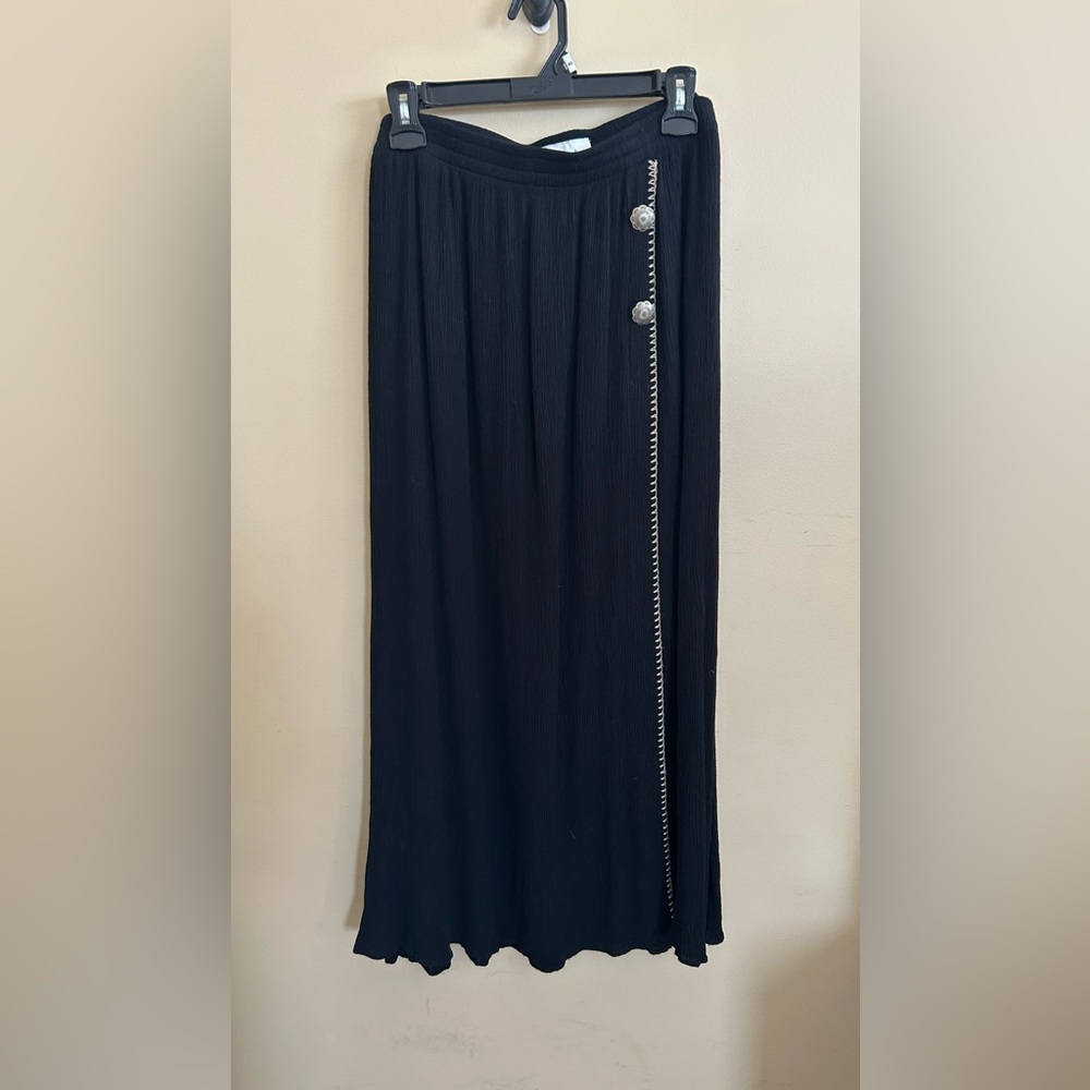 Y2K Western Black Maxi Skirt by Deborah Murray
